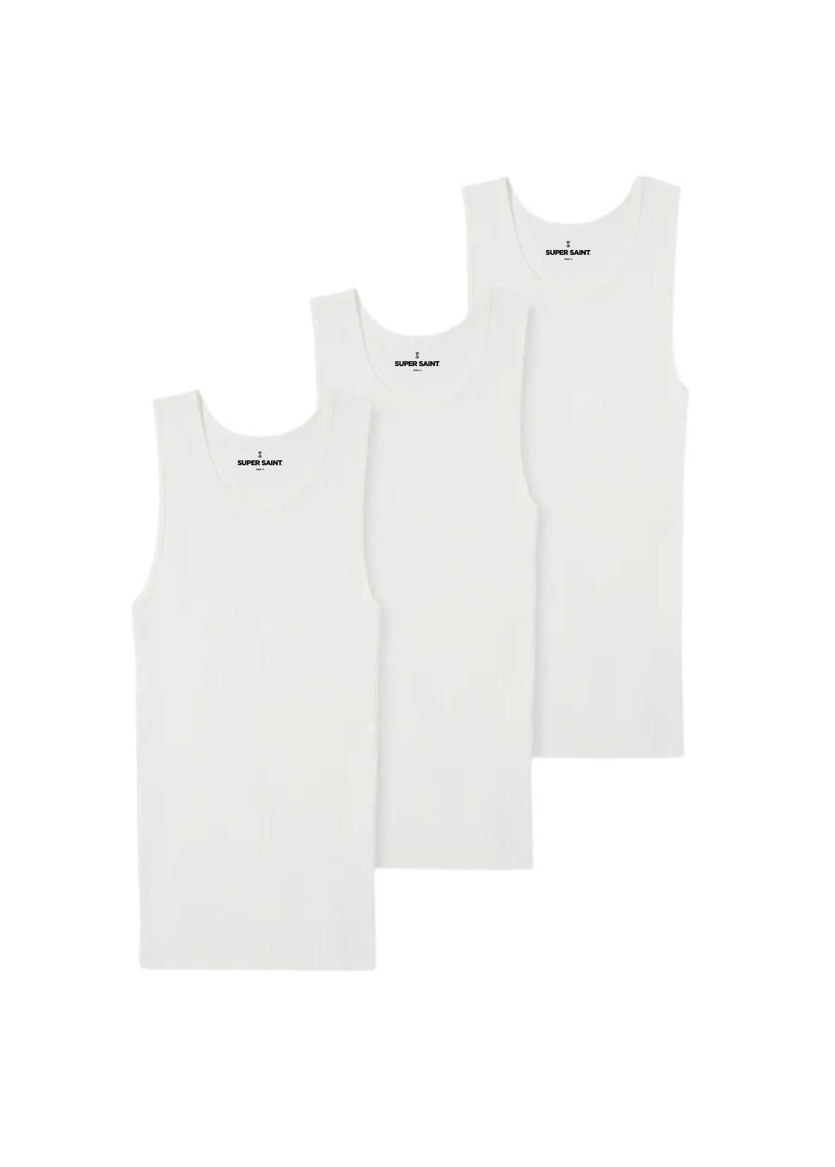 Premium Ultra-Soft Cotton Fitted Tank 3 Pack