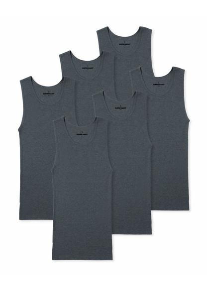 Premium Ultra-Soft Cotton Fitted Tank 6 Pack